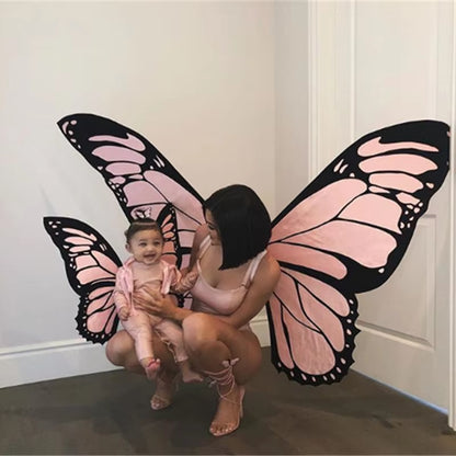 Parent-Child Butterfly Wings Costume Mom Baby Girls Butterfly Dress-Up Halloween Mommy and Me Party Clothing