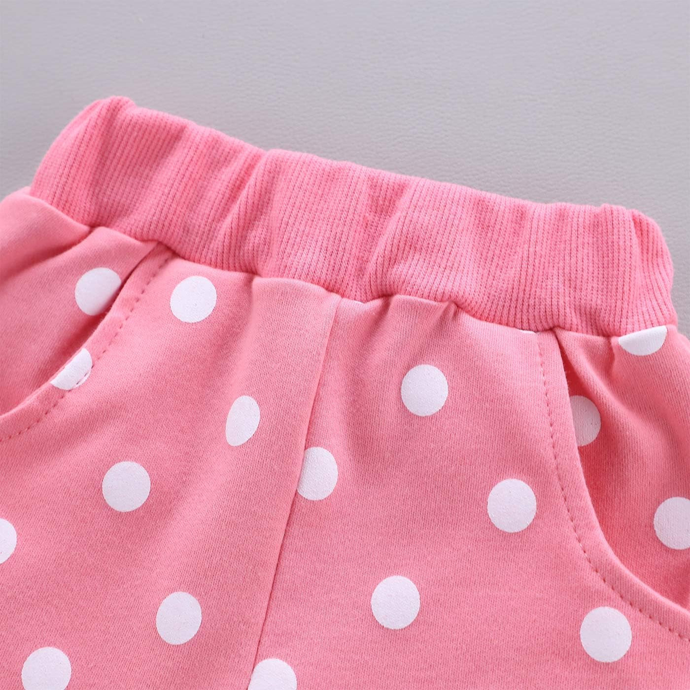 Baby Girl Clothes, 3 Pieces Long Sleeved Cute Toddler Infant Outfits Kids Tops and Pants Set